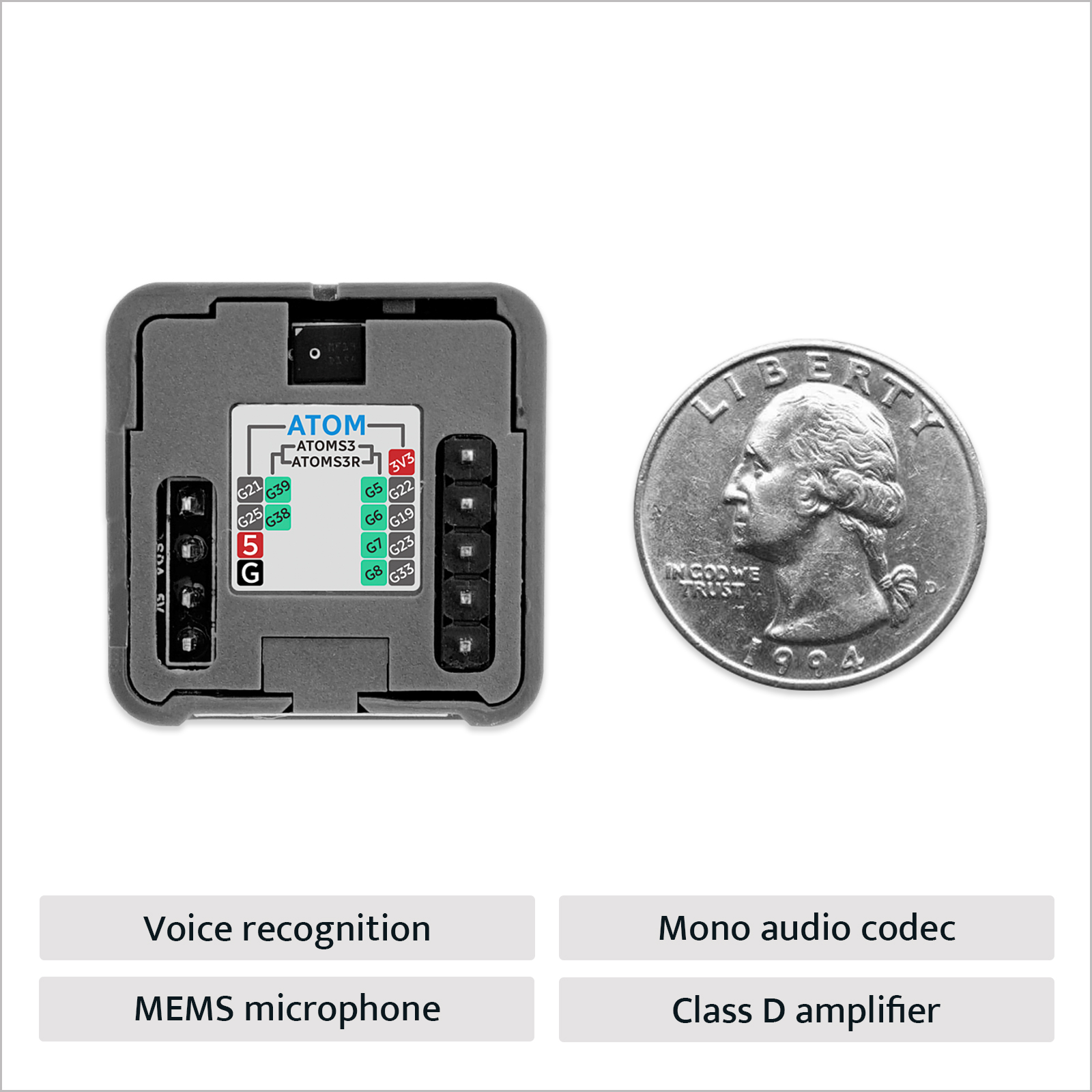 M5Stack Official Atomic Voice  - Electronics Project Kit recension och pris