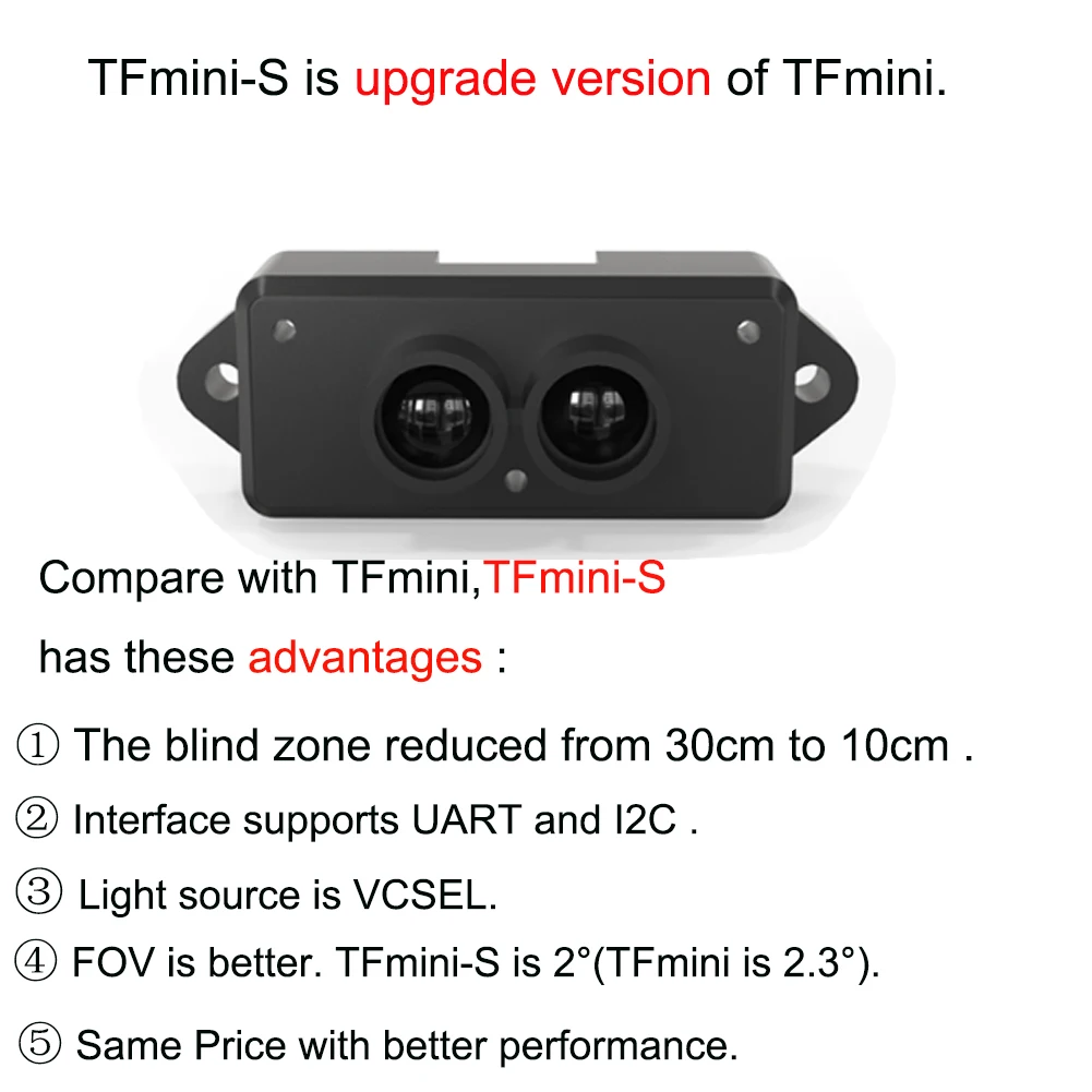 Benewake TFmini-S/TFmini Plus  - Sensor Kit Arduino recension och pris